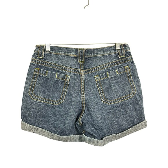Faded Glory Y2K Vintage Women's High Rise Denim Shorts Size 8 2005 Scoop Pockets - Picture 4 of 9